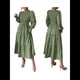 thumbnail image 3 of Vestido de Otoño para Invitada de Boda, con Mangas Largas, Volantes, Cuello Redondo, y Fluido. Verde L, 3 of 7