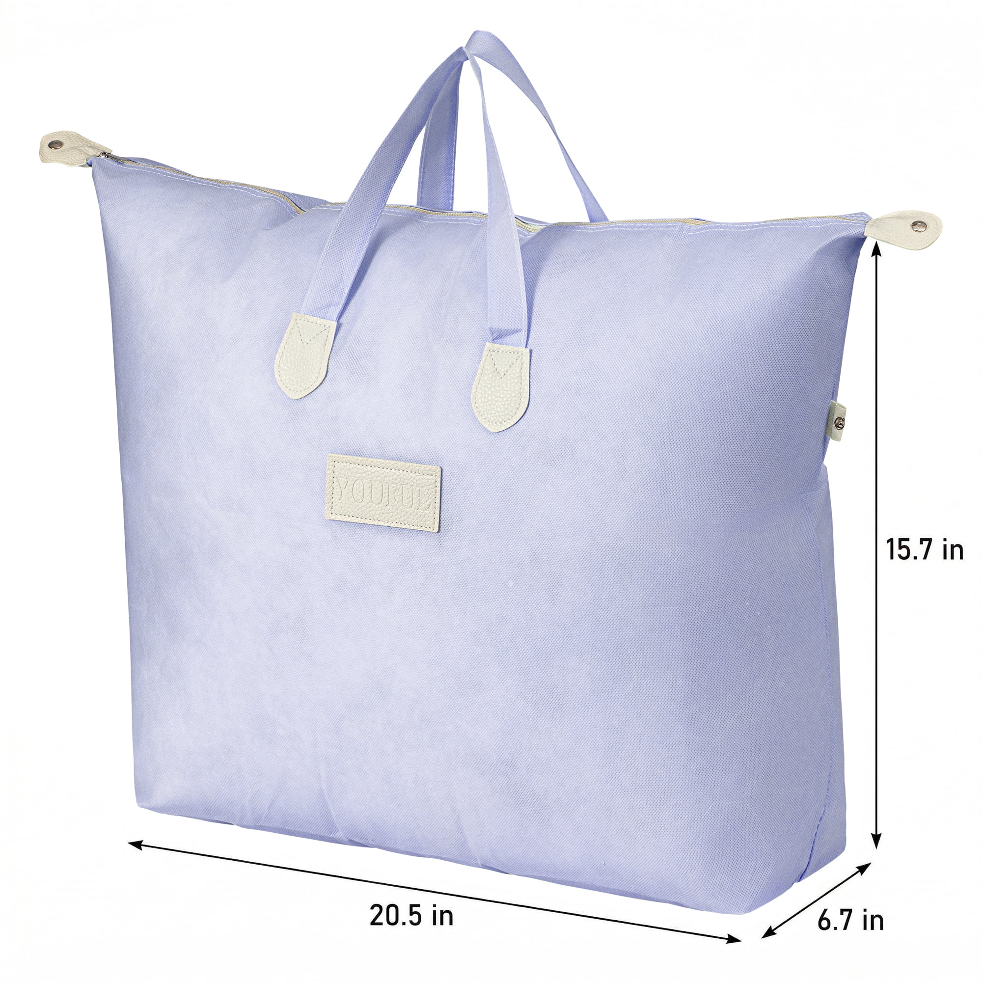 Unique Bargains Foldable Storage Bag for Clothes Organizing Bedroom Blue 20.5"x6.7"x15.7"