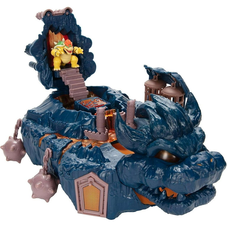 Super Mario Deluxe Bowser Purple Island Playset with Exclusive Bowser  Action Figure 