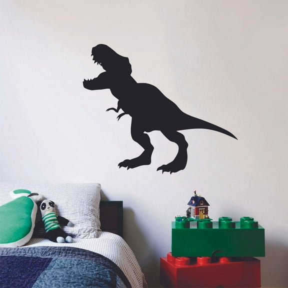 T-Rex Dinosaur Silhouette Drawing Design Cute Decoration Vinyl Wall Art Wall Sticker Wall Decal Design Home Wall Room Décor For Kids Room Boys Nursery Infant Toddler Room Design (10x10 inch)