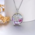 thumbnail image 4 of WINNICACA Flamingo Gifts for Women 925 Sterling Silver Flamingo Necklace Palm Tree Pendant Purple Crystal Flamingo Jewelry Birthday Mothers Day Gifts for Women, 4 of 7