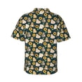 thumbnail image 3 of Daiia Bear Sunflower Hawaiian Shirt for Men Gentle Cotton Regular Short Sleeve Casual-X-Large, 3 of 9