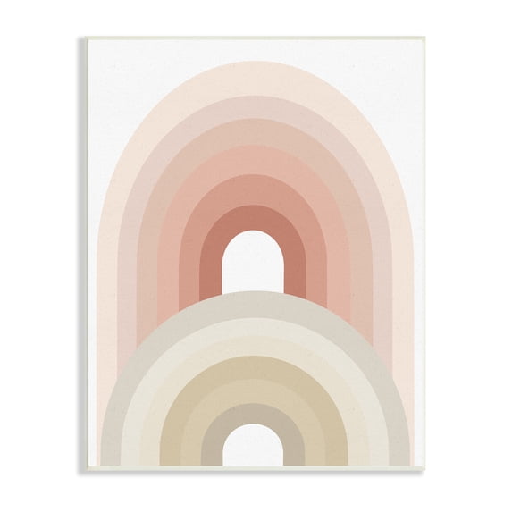 Stupell Industries Big Little Rainbow Desert Terracotta Palette Beige Blush, 13 x 19, Designed by Ros Ruseva
