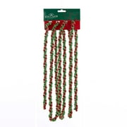 Kurt S. Adler 9-Foot Red, Green and Gold Bead Twisted Garland