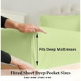 thumbnail image 5 of Luxury Hotel Quality Zipper Fitted Sheet 1 Piece - 400 Thread Count - 16" Deep Pocket - 100% Egyptian Cotton Fitted Sheet (Sage, Twin XXL Size), 5 of 5