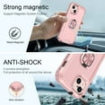 thumbnail image 3 of Petocase for iPhone 13 Case,Heavy Duty Full Body Shockproof Kickstand with 360° Ring Holder Support Car Mount Hybrid Bumper Silicone Hard Back Phone Cover,Rose Gold, 3 of 7