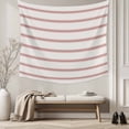 thumbnail image 5 of Red Striped Large Tapestry for Bedroom Wall Hanging Tapestry, Rustic Red Stripe Modern Art Beige Ceiling Backdrop Tapestries Poster Blanket Wall Decor for Teens Room Living Room Dorm 100" x 59", 5 of 8