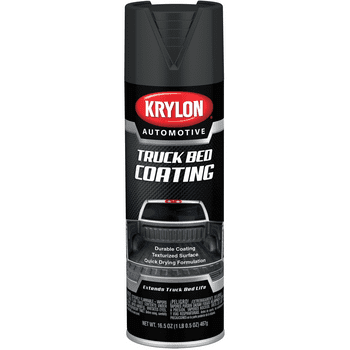 Krylon Automotive Truck Bed Coating Spray Paint, Flat, Black, 16.5 oz.