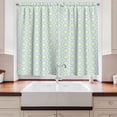 thumbnail image 2 of Ambesonne Aqua Kitchen Curtains, Retro Circles Inner Dots, 55"x39", Pale Blue Seafoam, 2 of 3