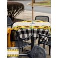 thumbnail image 5 of Outdoor Tablecloth with Umbrella Hole for Patio/Picnic/Party/Camping, Sunflowers Waterproof Table Cloth Square Cover Washable, Farmhouse Vintage Plaid Country Floral Plants (60"x 60"), 5 of 9