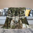 thumbnail image 2 of BCIIG Camo Deer Blanket for Men, Men's Hunting Room Decor Hunting Gifts for Men, Camouflage Blankets for Men, for Hunting Lovers Gift for Bed Couch and Sofa Blanket  40x50in, 2 of 6