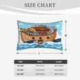 thumbnail image 6 of Bixox Animals on Noah's Ark Printed Pillow Protector,Super Soft Ideal for Home,Guests,Rentals - 14"x20", 6 of 8
