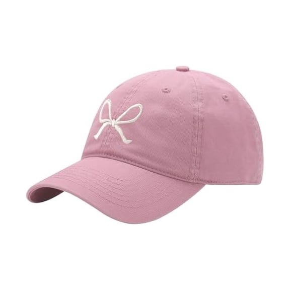 Trendy Bow-Tie Baseball Cap for Women and Men Trucker Hats Y2k Adjustable Fashion Sun Hat with Visor for Hiking & Travel