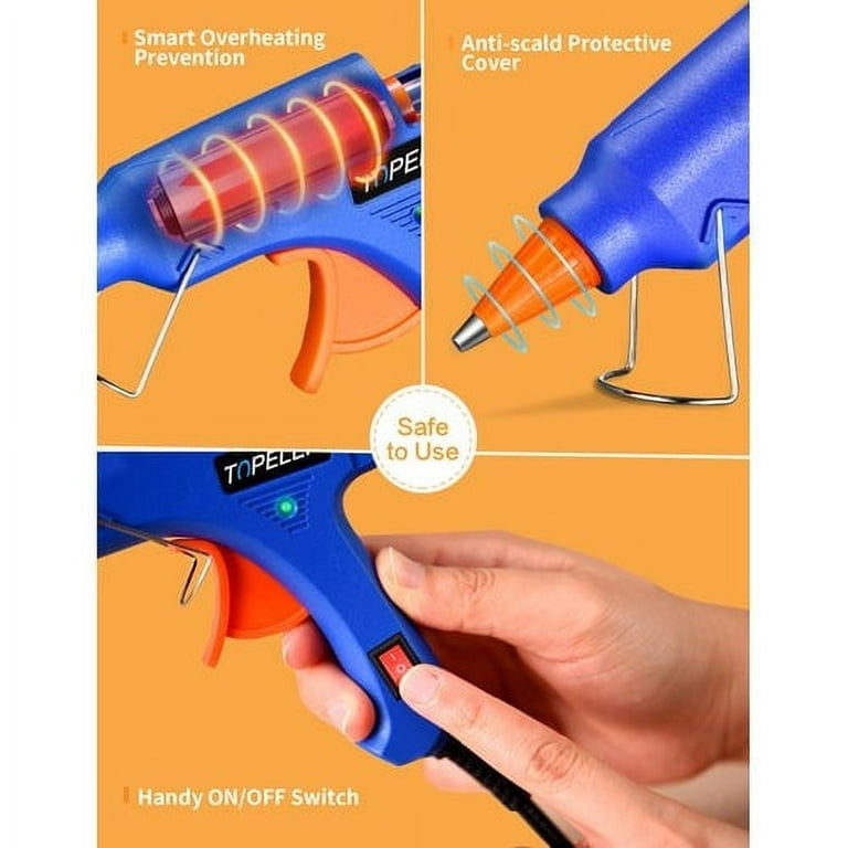 TACKLIFE Mini Hot Glue Gun 20w with 30 Pcs EVA Glue Sticks