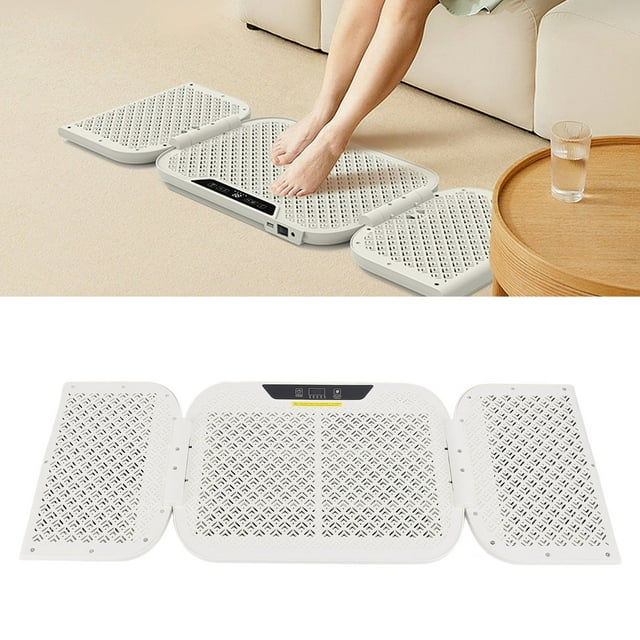 Foot Space Heater Foldable Foot Warmer, Full Wrap Design for Even Heat Distribution, 4 Gears Graphene Fast Heating Under Desk Electric Leg Warmer Auto Shut Off for Home Office