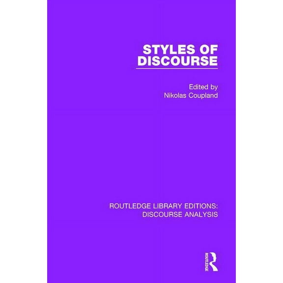 Rle: Discourse Analysis Styles of Discourse, (Paperback)