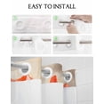 thumbnail image 5 of No Hook Shower Curtain with Snap in Liner, Spring Floral Watercolor Poppy Oil Painting Hotel Shower Curtains for Bathroom, Washable Shower Curtain Liner Set with Mesh Top Window, 36"x78", 5 of 6