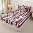 thumbnail image 2 of Homewish Retro Red Zipper Queen Comforter Set with Fitted Sheet and 2 Pillowcases,Contemporary Aesthetic Zipper Bedding Set,Reversible,4pcs, 2 of 8