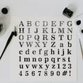 thumbnail image 5 of 1pc Matte Metal Letters Stencils A to Z Alphabet Number Symbol Stencil Template for Painting Wood Burning, 5 of 9