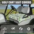 thumbnail image 3 of Renewold Golf Cart Seat Cover with Pockets Soft Breathable Quick Dry Towel Blanket Fits for EZGO Yamaha Club Cars and More 2 Person Seats, Hedgehog Cactus Golf Ball Green, 3 of 7