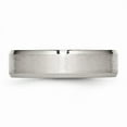 thumbnail image 3 of White Stainless Steel Ring Band Wedding Beveled Comfort Flat, 3 of 6