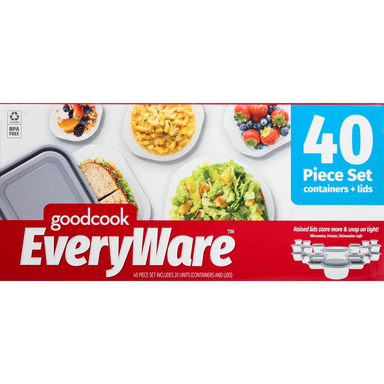 Goodcook Every Ware 40 Piece Set Containers + Lids 40 Ea