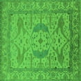 thumbnail image 1 of Ahgly Company Indoor Square Oriental Green Industrial Area Rugs, 3' Square, 1 of 4