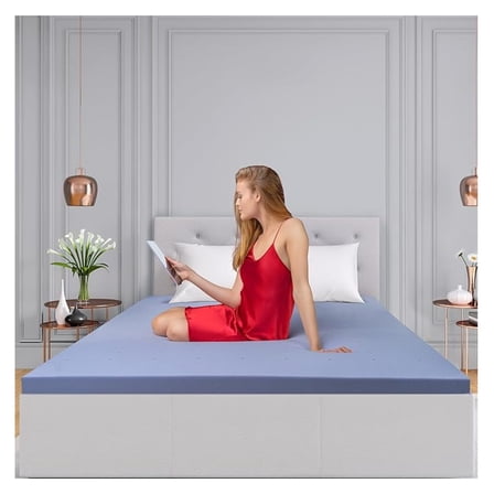 3 Inch Full Memory Foam Mattress Topper - Lavender Infused - Extra Soft Cooling Bed Topper - Ventilated Design - Full Size 79x52.5