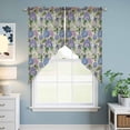 thumbnail image 6 of Swag Valance Curtains for Windows, Purple Hydrangea Light Filtering Kitchen Curtains with Rod Pocket, Spring Floral Elegant Pastoral Vintage Window Treatment Valances for Living Room, 28x36 - 2 PCS, 6 of 9