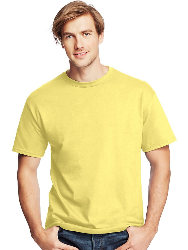hanes yellow t shirt