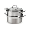 thumbnail image 1 of Tramontina 5-Quart Tri-Ply Base Stainless Steel Steamer Set, Induction-Ready Cookware, 1 of 9