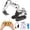 White, variant on Huina RC Excavator, 11-Channel RC Excavator, 1:20 Metal Arm Construction Truck Toy with Lights & Sounds, 2.4GHz Remote Control Digging Vehicle with Rechargeable
