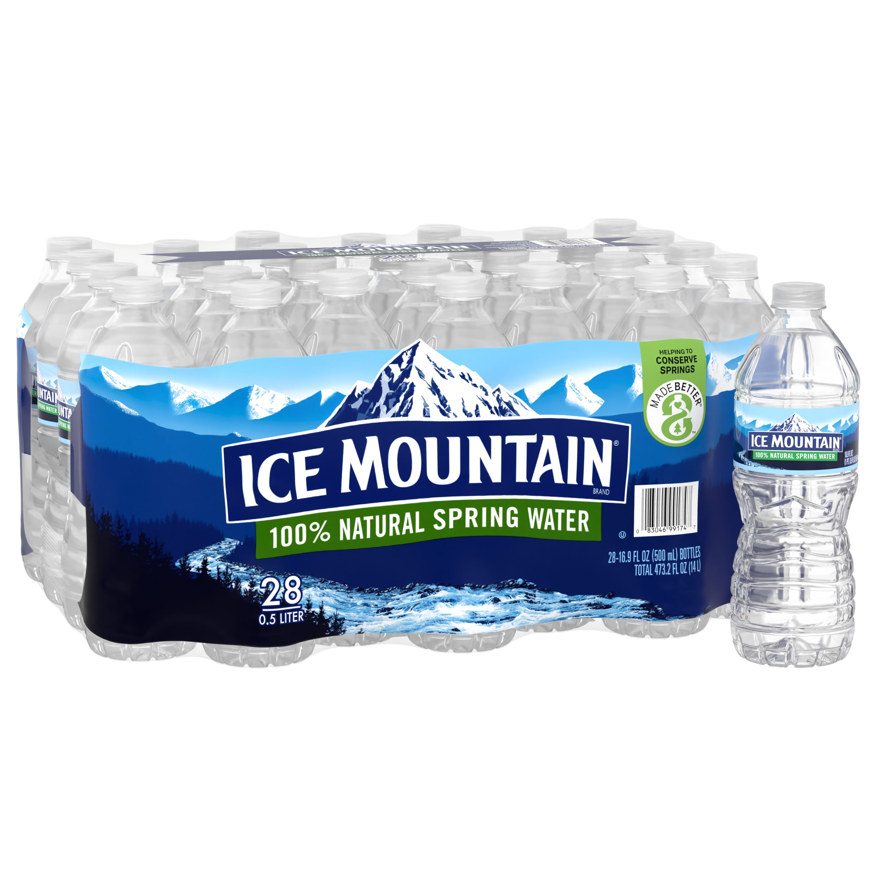 ICE MOUNTAIN Brand 100 Natural Spring Water, 16.9ounce bottles (Pack