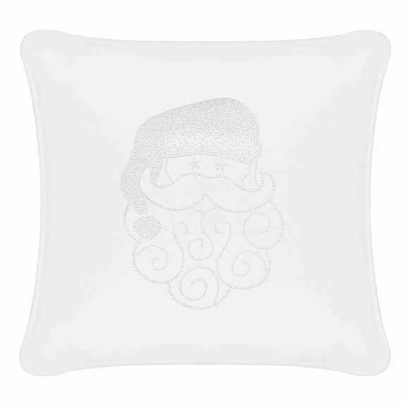 Santa Pillow - 20x20 - White Velvet