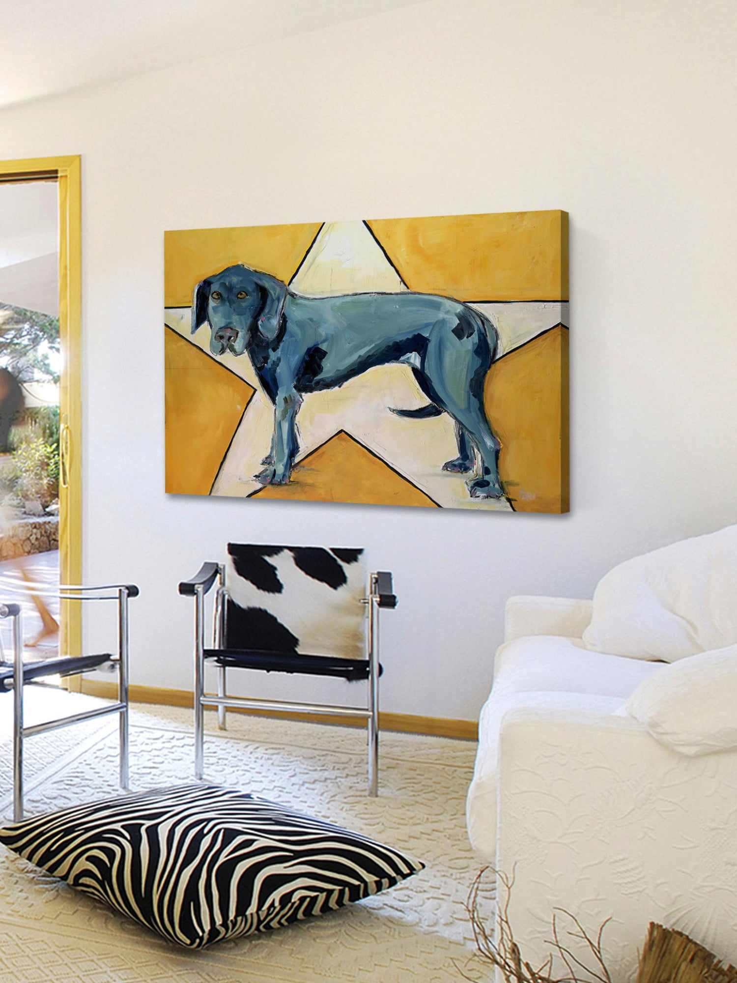 Marmont Hill "Star Dog" by Tori Campisi Painting Print on Canvas