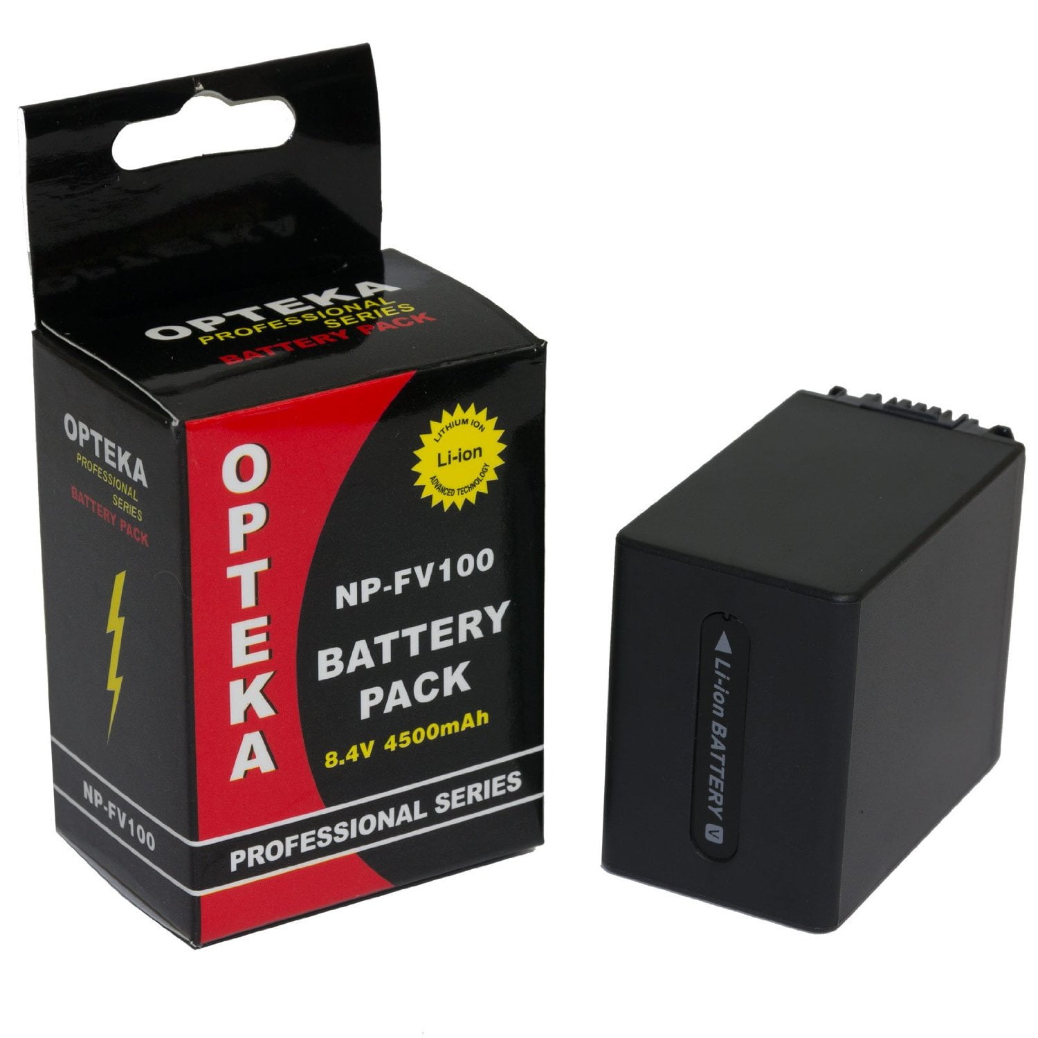 Opteka NPFV100 4500mAh Ultra High Capacity Liion Battery Pack for