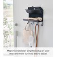 thumbnail image 5 of Yamazaki Home Magnetic Entryway Rack, Black, Steel, Magnetic, 5 of 7