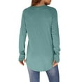 thumbnail image 7 of KALE Long Sleeve Shirts for Women Tunic Tops To Wear With Leggings Thumb Hole Crew Neck Curved Hem Spring Tops 2025 Mint Green, 7 of 7
