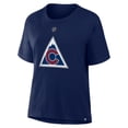 thumbnail image 2 of Women's Fanatics Nathan MacKinnon Navy Colorado Avalanche Authentic Stack Name & Number T-Shirt, 2 of 3