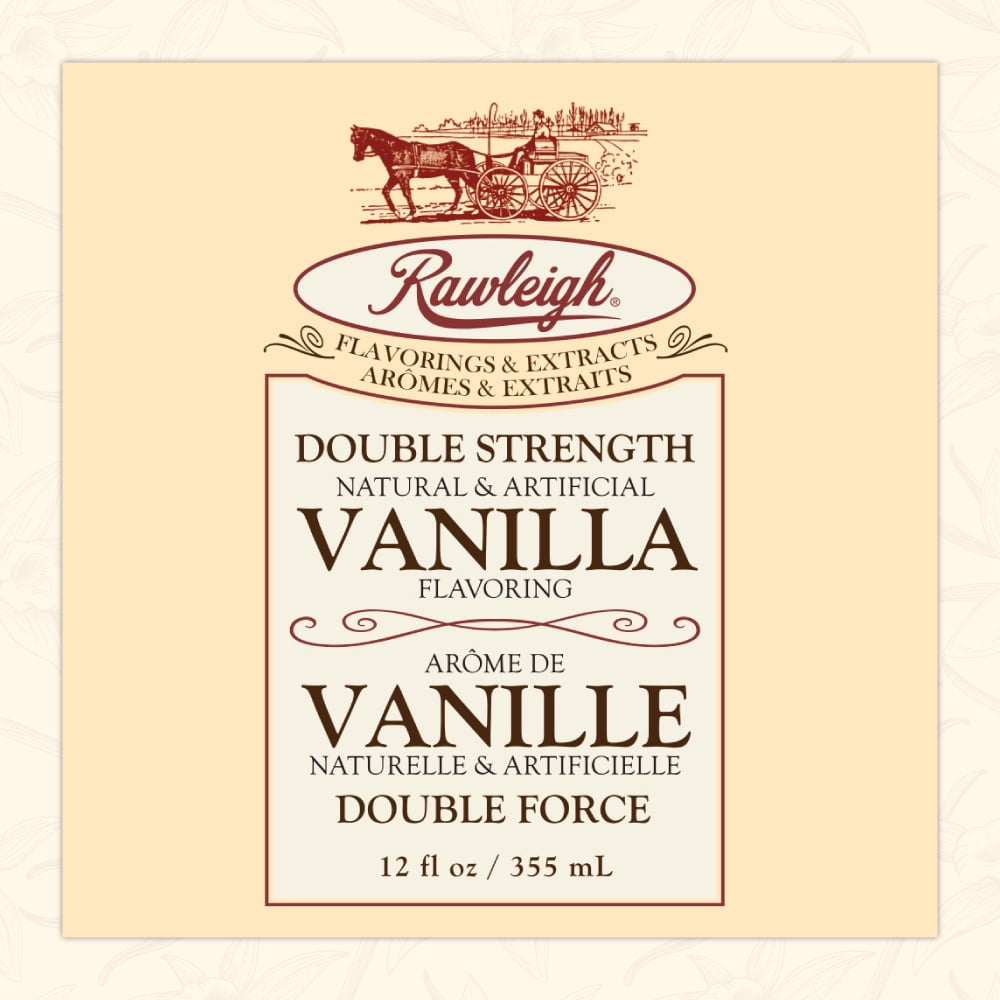 Rawleigh Double Strength Vanilla Flavoring for Baking & Desserts, 3 Bottles of 12 fl oz