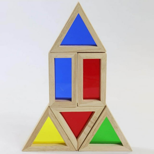 serony Rainbow Blocks Reflection DIY Construction Blocks Rainbow Blocks Construction Building Sets Montessori Building for Preschool Kids