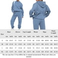 thumbnail image 2 of Sudadera Conjuntos de chándal de 2 piezas para mujer, cómoda sudadera con capucha, pantalón, traje deportivo, ropa deportiva de entrenamiento Ygjytge Azul T S para Mujer, 2 of 5