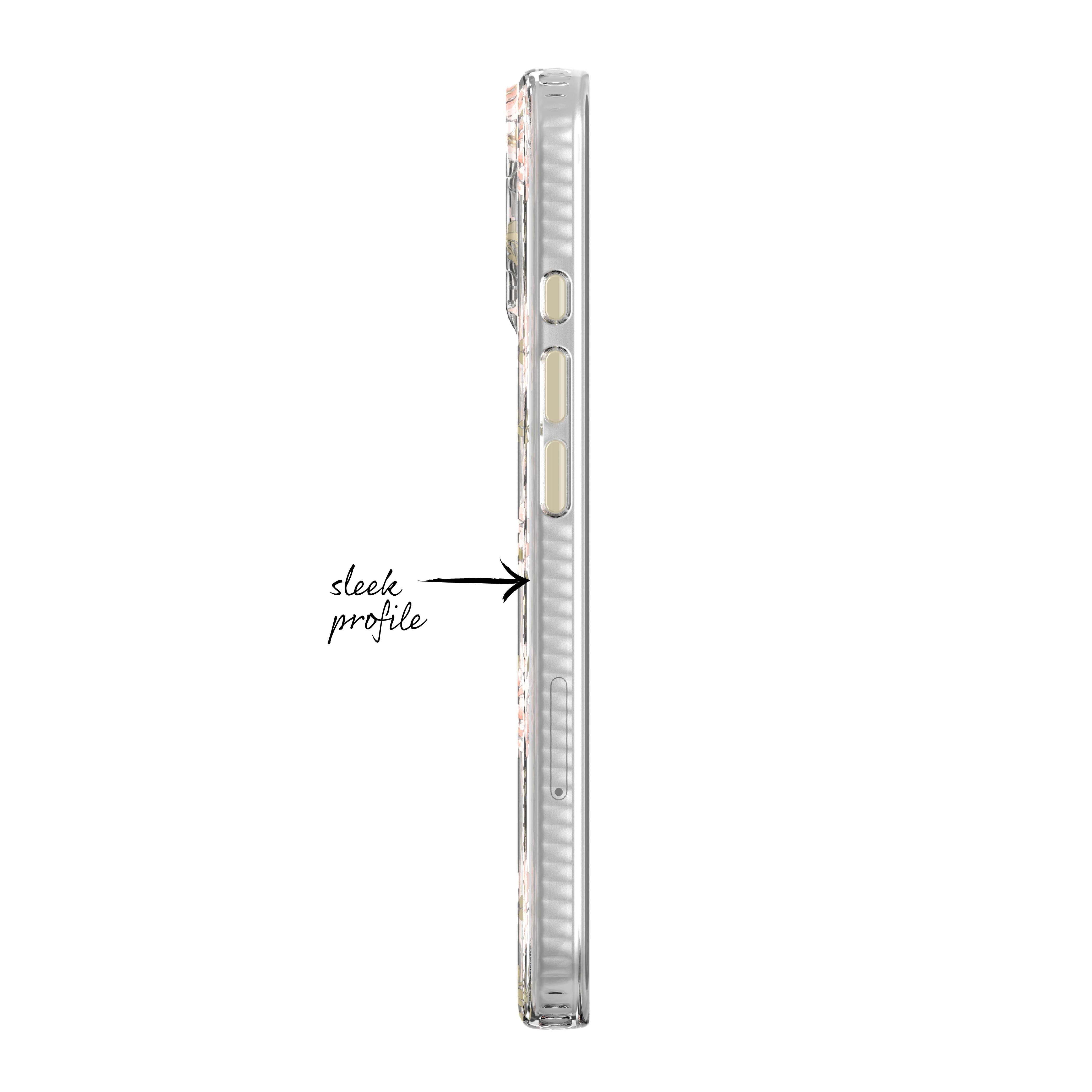 Petite coque florale rose pour iPhone 16