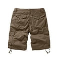 thumbnail image 5 of Matchstick Men Loose Solid Cargo Shorts with 8 Pockets, 5 of 7