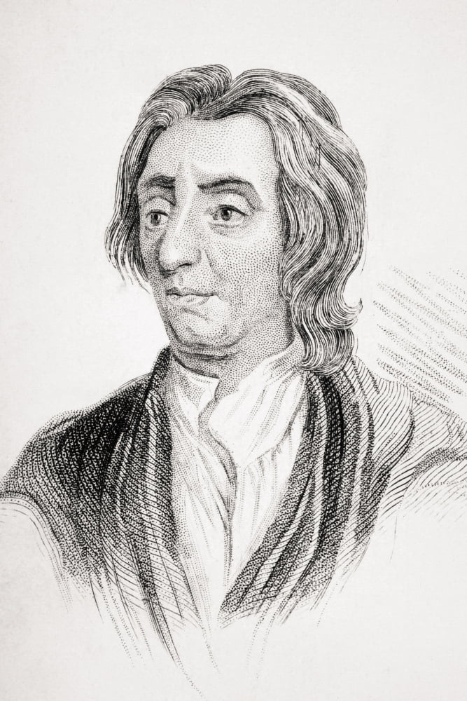 John Locke 1632-1704 English Philosopher Who Founded The School Of Empiricism From Old Englands Worthies By Lord Brougham And Others Published London Circa 1880s Canvas Art - Ken Welsh Design Pics (2