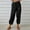 Black, variant on Babysbule Long Pants for Women Fashion Ladies Summer Casual Loose Cotton And Linen Pocket Solid Trousers Pants