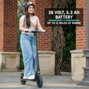 GOTRAX Rival Adult Electric Scooter, 8.5 Pneumatic Tire, Max 12 mile Range and 15.5Mph Speed, 250W Foldable Escooter for Adult, Black