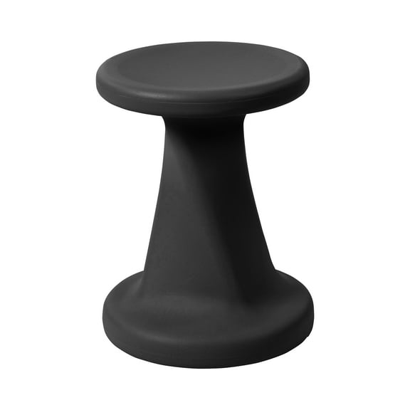 ECR4Kids Twist Active Wobble Stool, 18in Seat Height, Classroom Furniture, Black