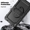 thumbnail image 3 of Case for Samsung Galaxy Tab A11 Plus 2025/A9 Plus 2023 11 inch with Screen Protector, 360 Degree Rotating Kickstand Hand Strap Shockproof Cover with Shoulder Strap, Black, 3 of 7