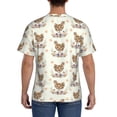thumbnail image 3 of Bixox Men's Flower Chicken Printed Short Sleeve Skinny Athletic T-Shirt, 3 of 6